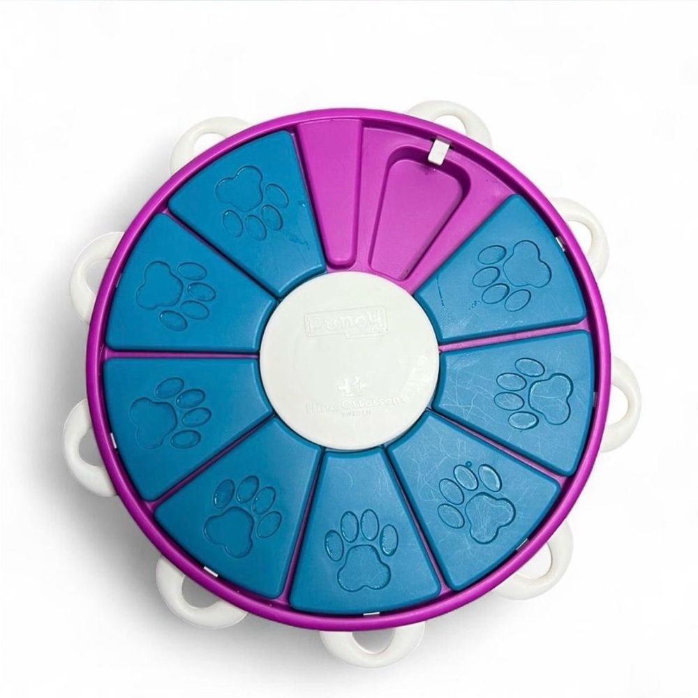 Dog Puzzle Toy Slow Feeder - Blue & Purple